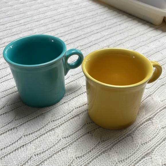 Fiestaware Other - Fiesta ring handled coffee/tea mugs. Lot of 2. Colors: turquoise & sunflower